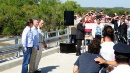 El blooper de Macri en la inauguración del puente en Urdinarrain