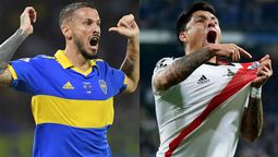 Darío Benedetto (Boca) y Enzo Pérez (River).