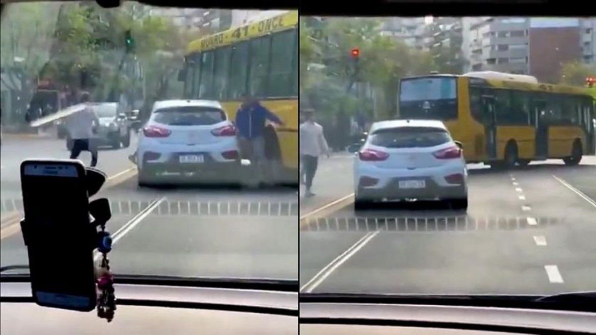 Discusión. Un chofer intentó arrollar a un conductor.