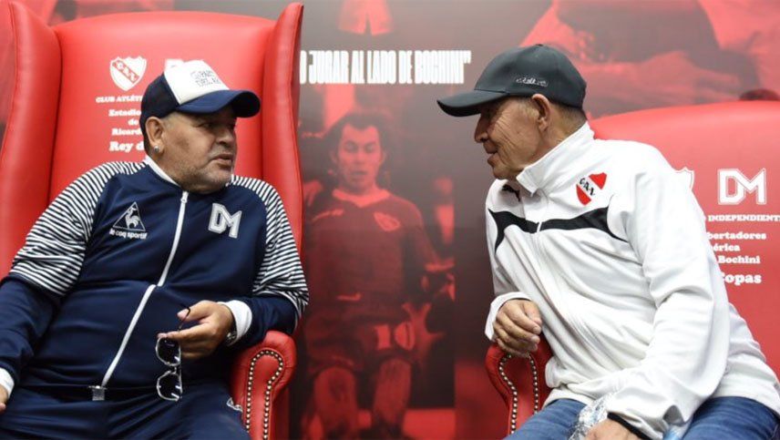 Maradona y Bochini, un encuentro que hizo recordar una frase histórica del 86