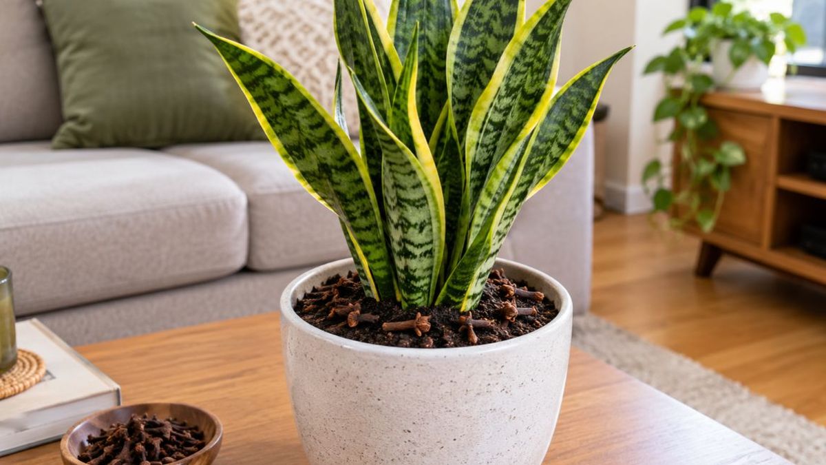 Colocar clavo de olor en la maceta de la lengua de suegra o sansevieria: para qué sirve