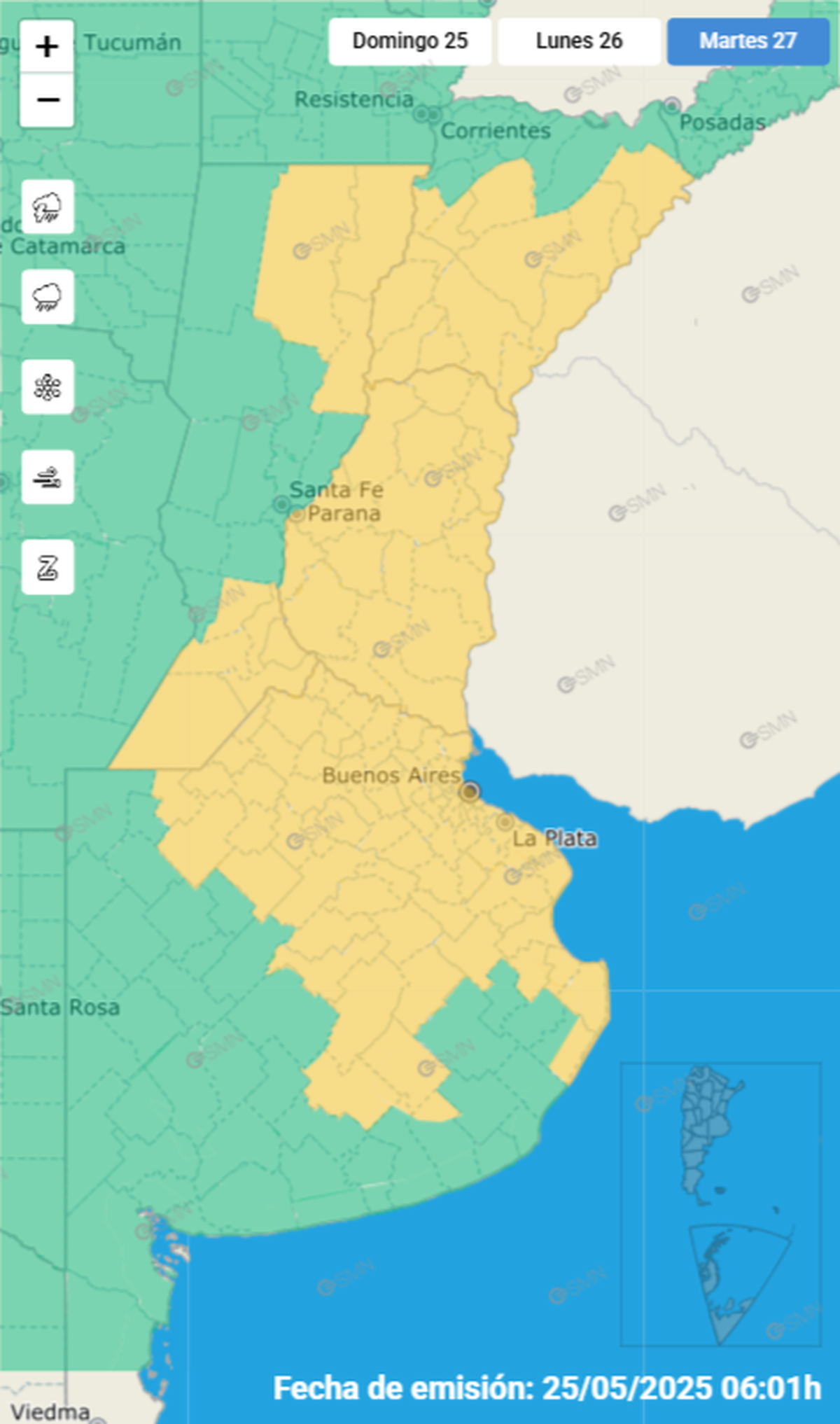 Estas son las provincias afectadas Estas son las provincias afectadas