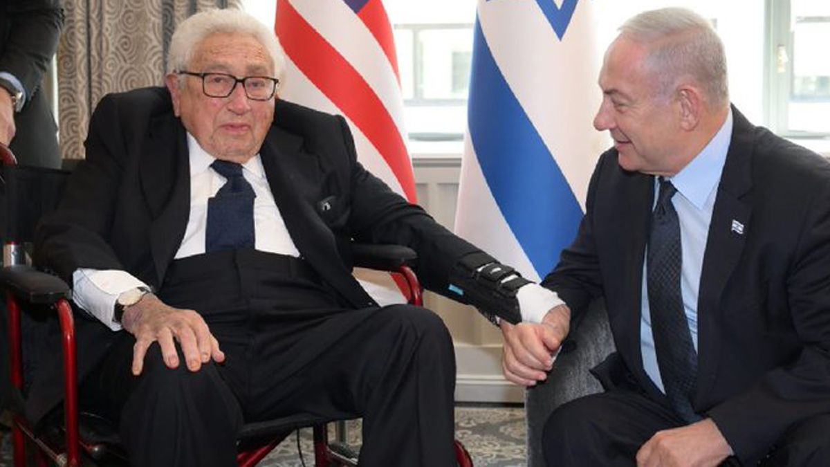 Henry Kissinger, en la última reunión que tuvo con el primer ministro de Israel, Benjamín Netanyahu Henry Kissinger, en la última reunión que tuvo con el primer ministro de Israel, Benjamín Netanyahu