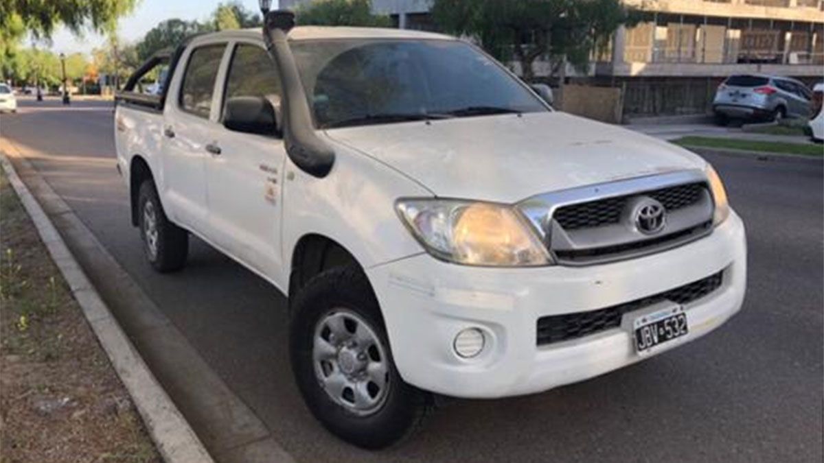 La camioneta Toyota Hilux que fue robada.