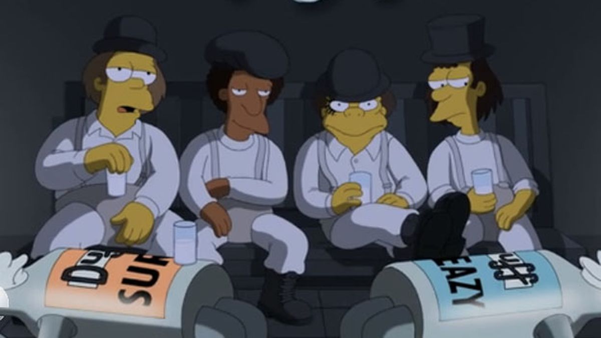 Brillante homenaje de Los Simpson a La Naranja Mecánica