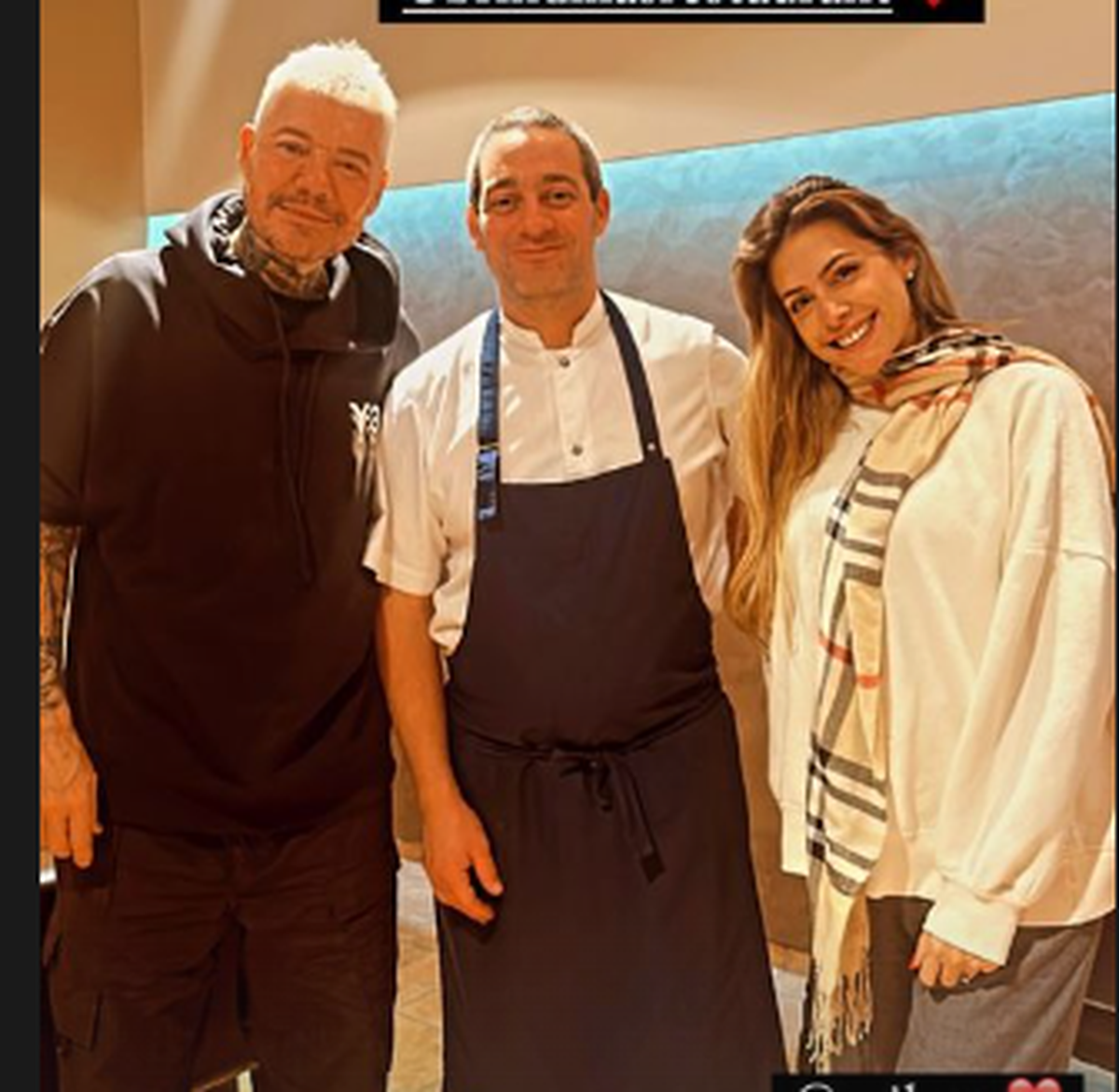 Marcelo Tinelli y Milett Figueroa junto al chef Mariano Gallego, del exclusivo restó Brindillas, establecimiento que posee una estrella Michelín. Marcelo Tinelli y Milett Figueroa junto al chef Mariano Gallego, del exclusivo restó Brindillas, establecimiento que posee una estrella Michelín.