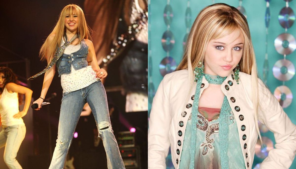 Hannah Montana luciendo un fular. Hannah Montana luciendo un fular.