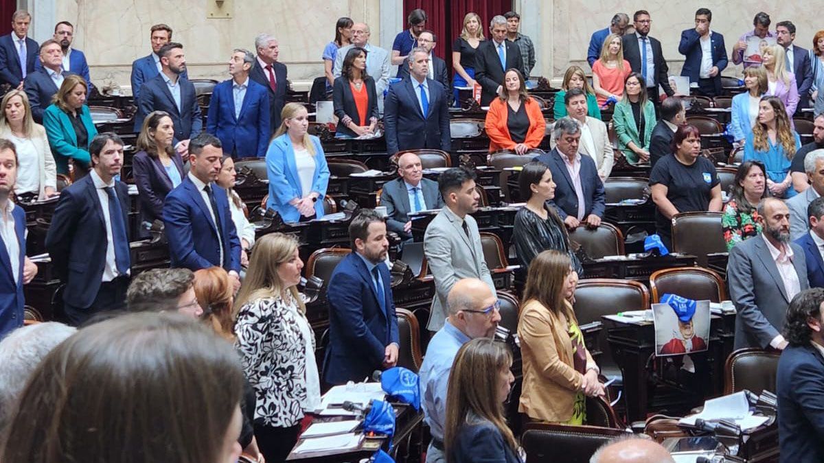 Durante el minuto de silencio por Hebe de Bonafini al único que se lo vio permanecer sentado fue a José Luis Espert.