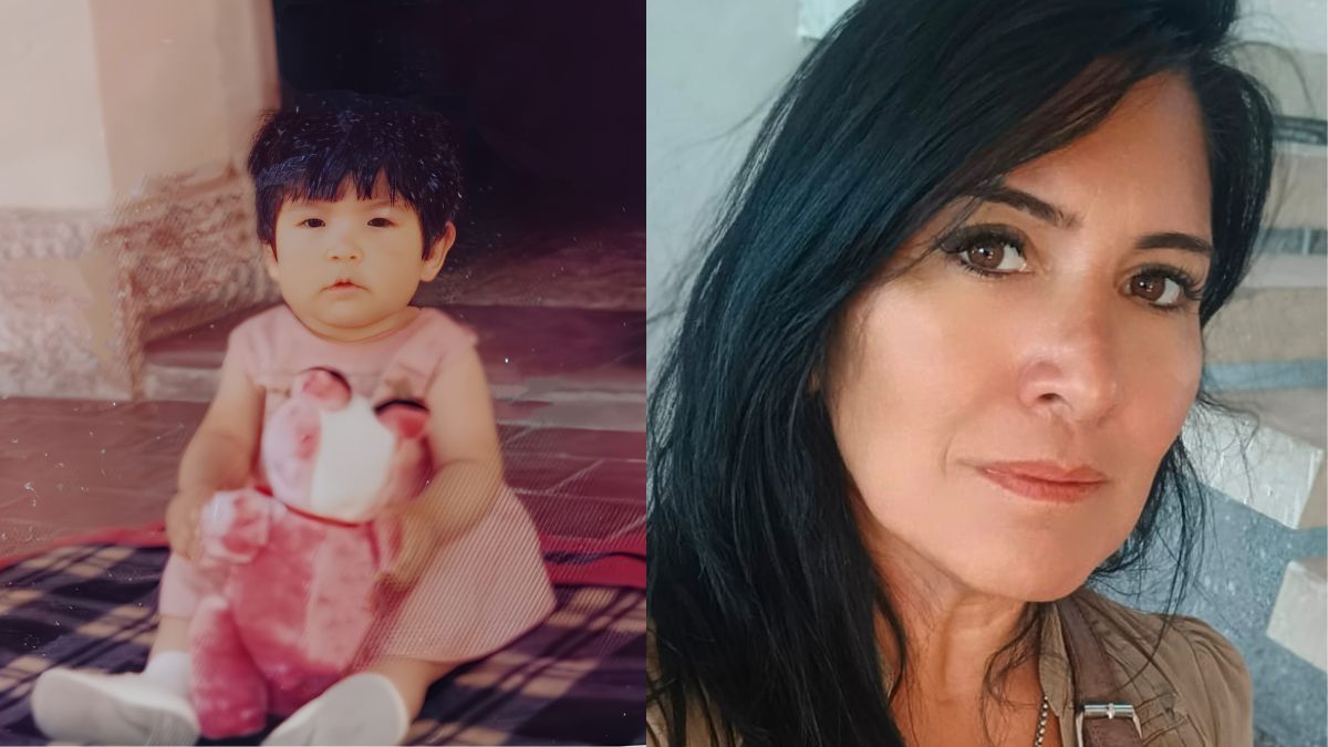 Fernanda al año y medio y en la actualidad. Contó que no tiene fotos de bebé más pequeña y que ese fue uno de los motivos por los que sospechó acerca de su adopción.&nbsp;