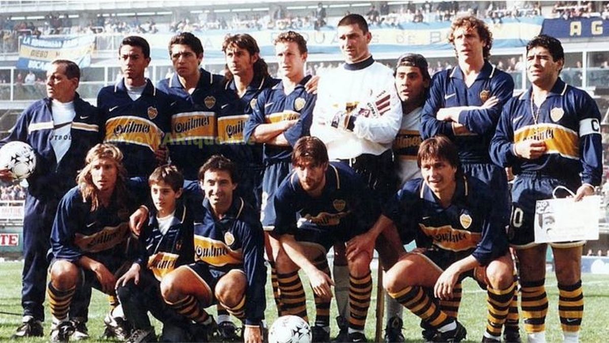 Abbondanzieri y el capitán de Boca, Diego Maradona Abbondanzieri y el capitán de Boca, Diego Maradona 