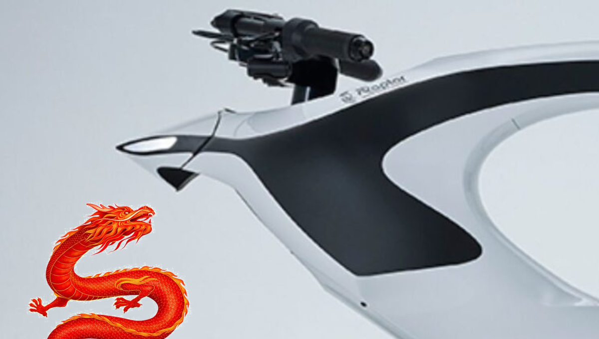 Cómo se ve la moto futurista que presenta en el mercado su forma de dragón.