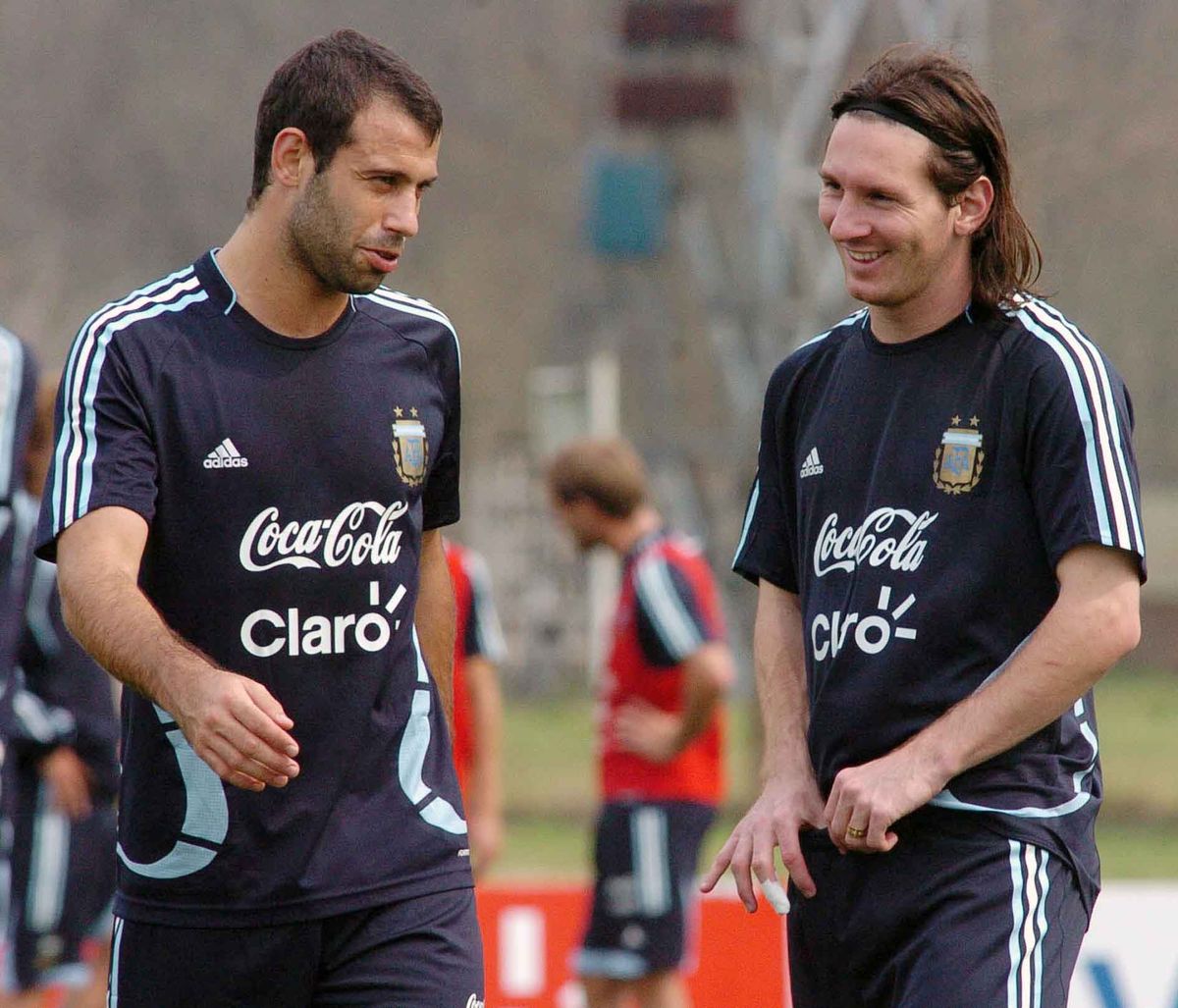 Mascherano y Messi en su época de compañeros de la Selección Mascherano y Messi en su época de compañeros de la Selección