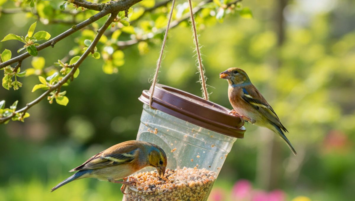 De café a tesoro: cómo un simple recipiente puede alimentar pájaros y alegrar tu hogar