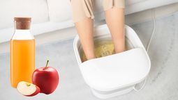 Así debes usar el vinagre de manzana para hacer un baño de pies