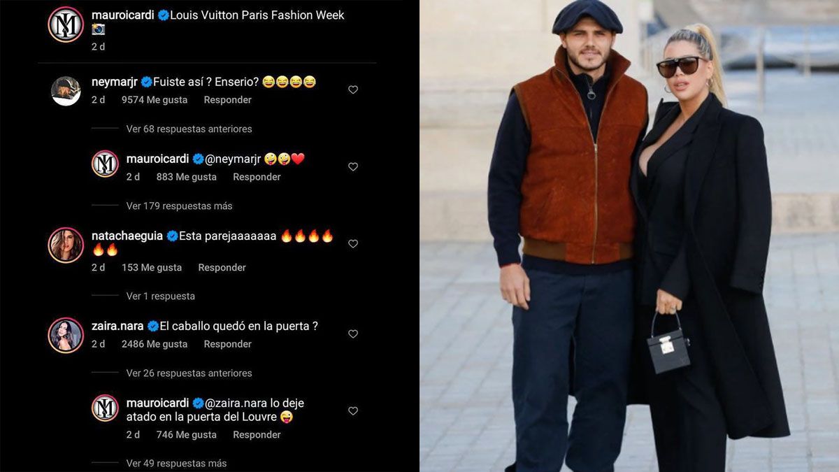 Neymar se pasó de vivo en la foto de Icardi y Wanda