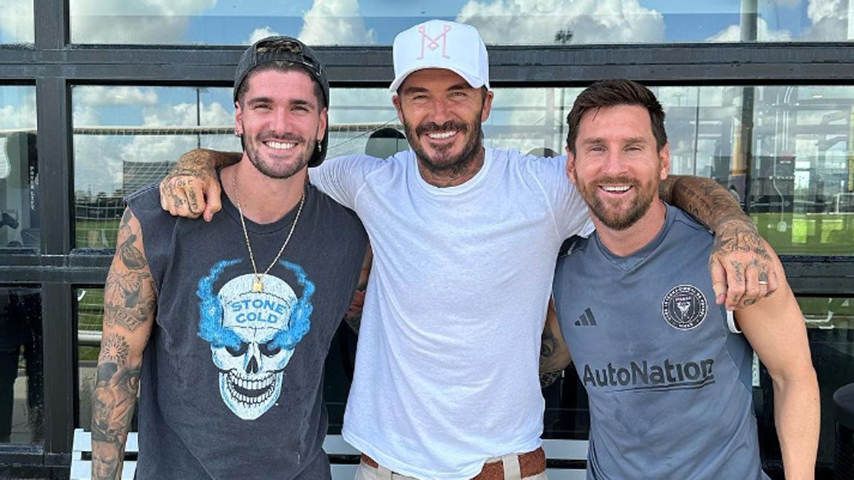 Lionel Messi y David Beckham recibieron en el entrenamiento del Inter Miami a Rodrigo De Paul Lionel Messi y David Beckham recibieron en el entrenamiento del Inter Miami a Rodrigo De Paul