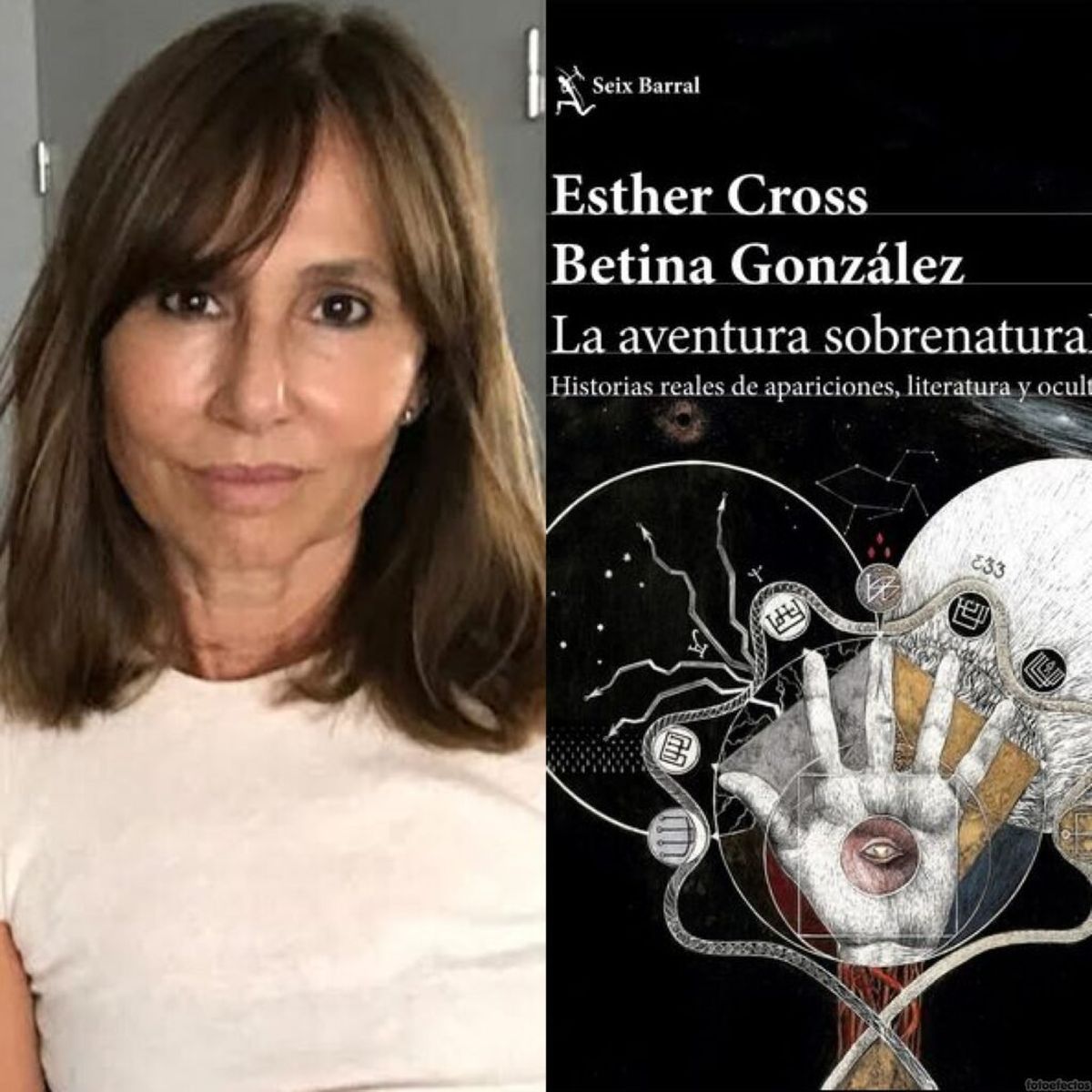 Esther Cross y su libro. Esther Cross y su libro.