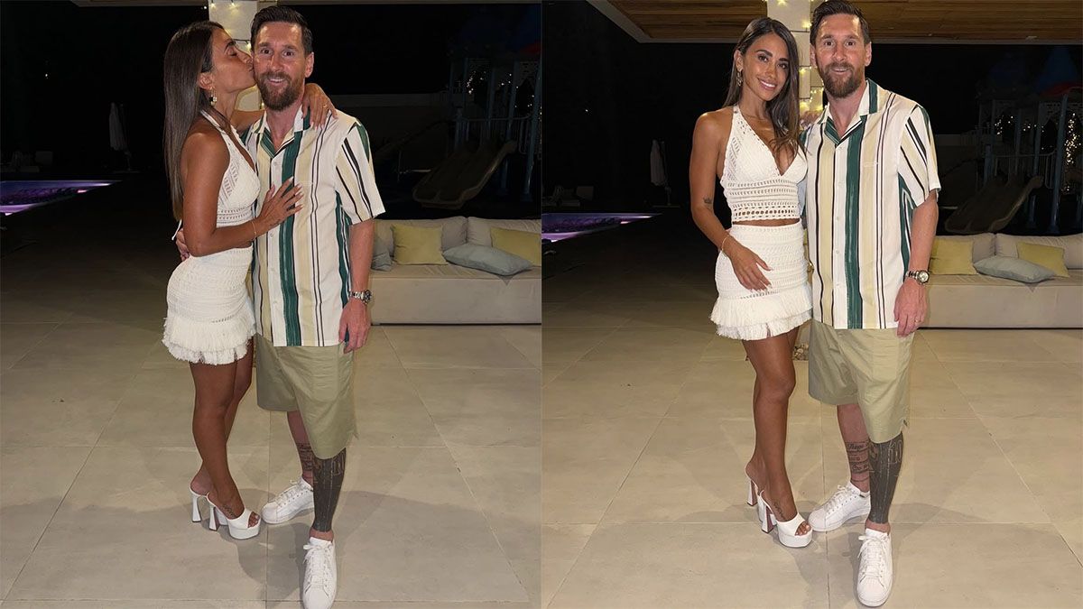 Lionel Messi y su esposa