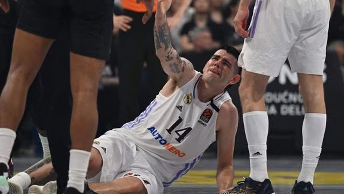 Gabriel Deck sufrió una lesión en la rodilla izquierda que inquieta al Real Madrid y a la selección argentina de básquetbol