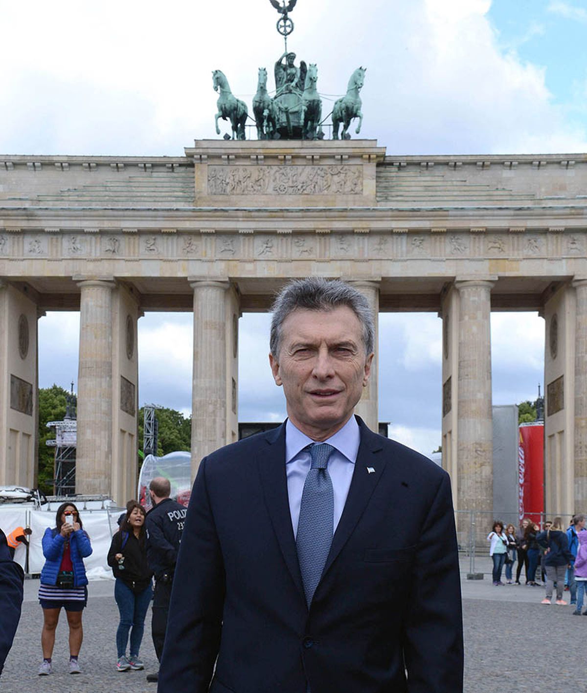 Mauricio Macri durante una visita a Alemania.