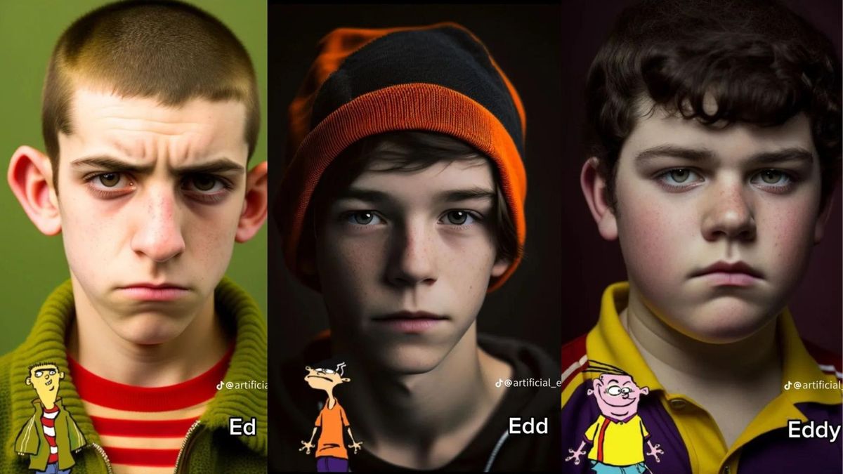 Así se verían Ed, Edd y Eddy en la vida real, según la Inteligencia  Artificial