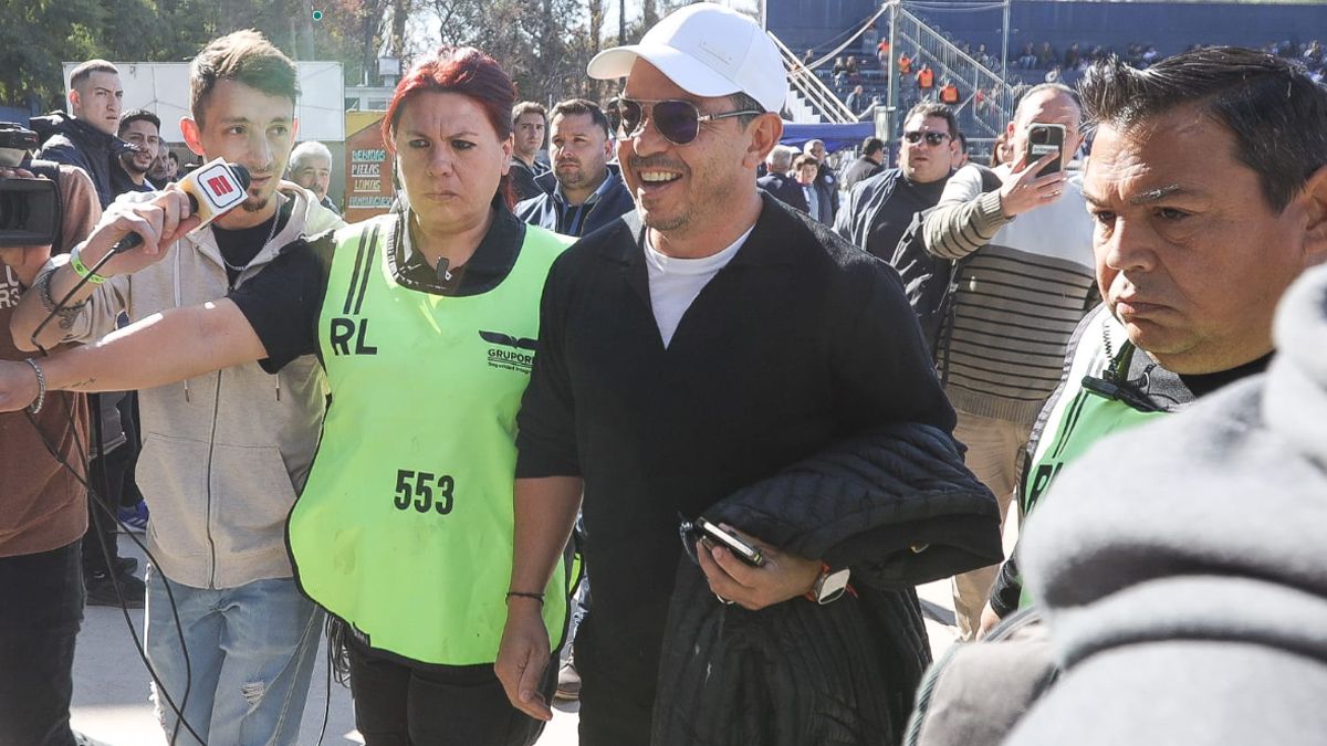 Gallardo, sonriente, en el Gargantini (Cristian Lozano)