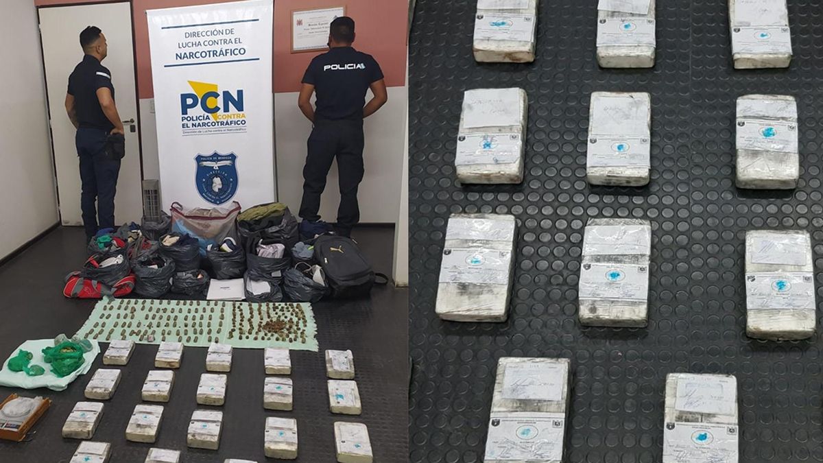 Secuestraron 22 kilos de cocaína y marihuana valuados en $36 millones