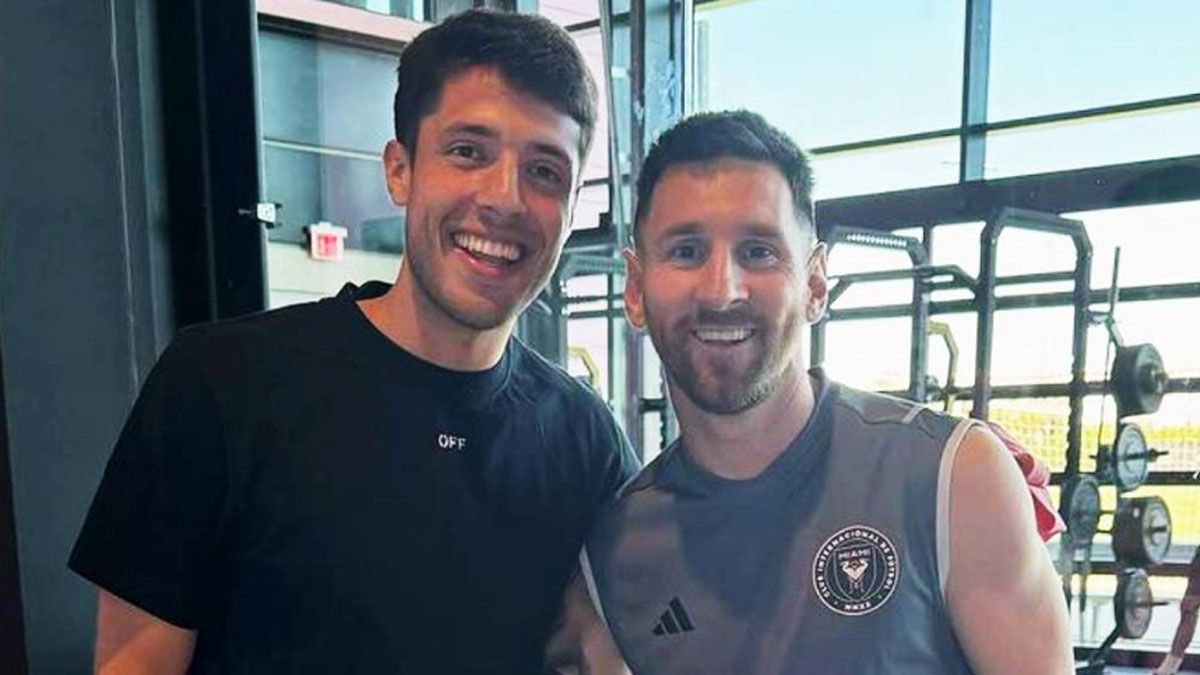 Messi recibió al crack del pádel Agustín Tapia.