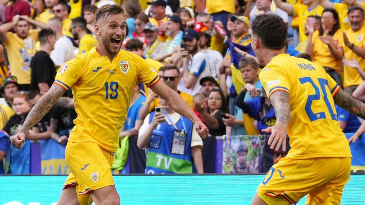 Rumania dio el batacazo y venció 3 a 0 a Ucrania en la Eurocopa 2024.
