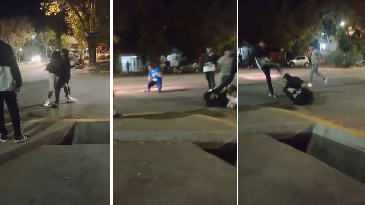 La pelea ocurrió en plena vía pública en Luján de Cuyo.
