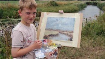 Mini Monet: con 11 años vendió pinturas por una fortuna