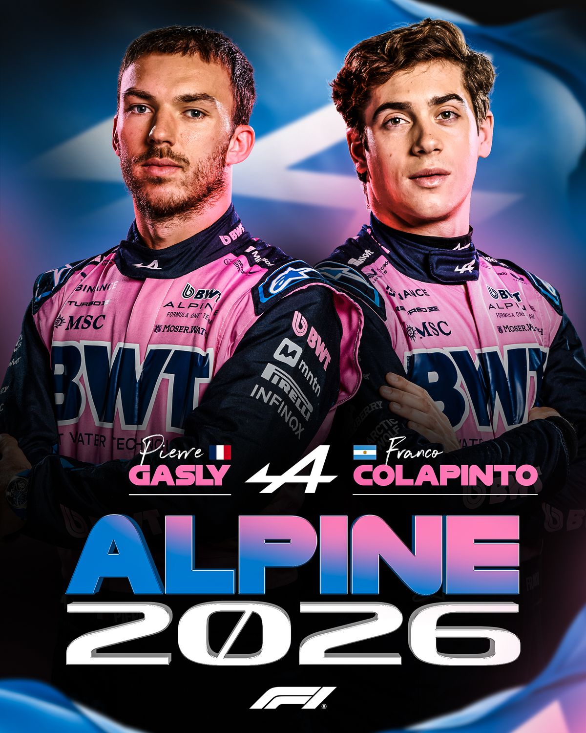 Franco Colapinto correr&aacute; junto a Gasly en Alpine en el 2026.
