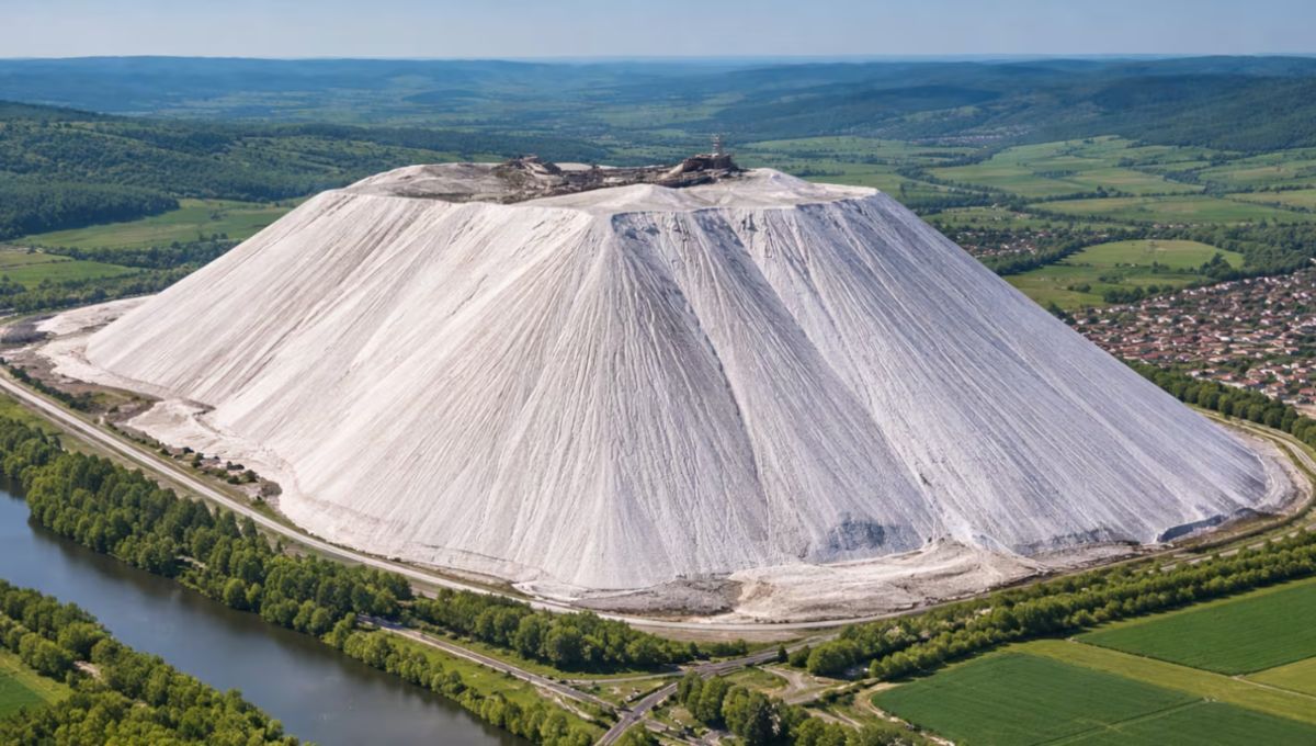 Con más de 200 metros, esta montaña de sal industrial de Alemania es la más grande del mundo