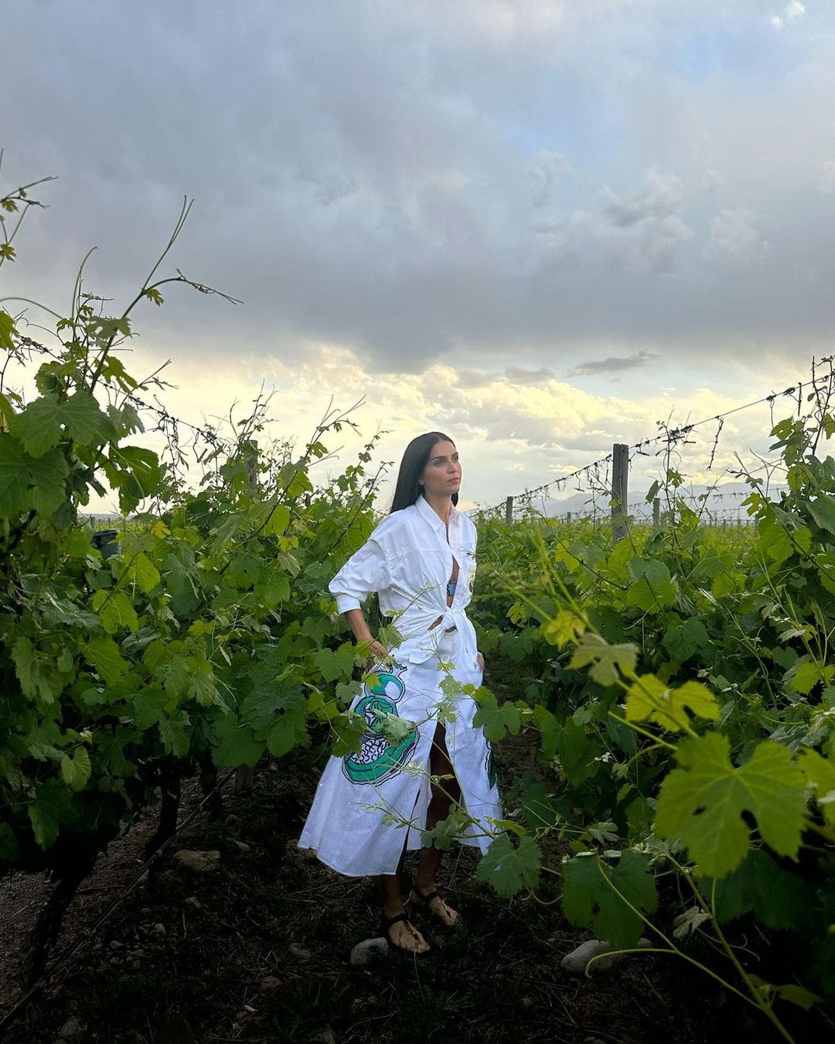 Locura por las tremendas fotos de Zaira Nara en los viñedos.