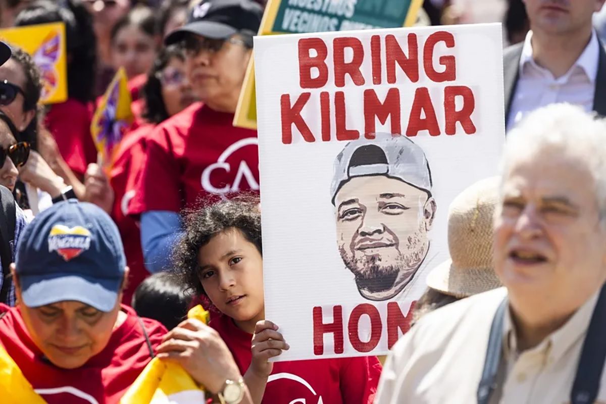 Manifestación en la que se pedía el retorno de Kilmar Ábrego García a Estados Unidos