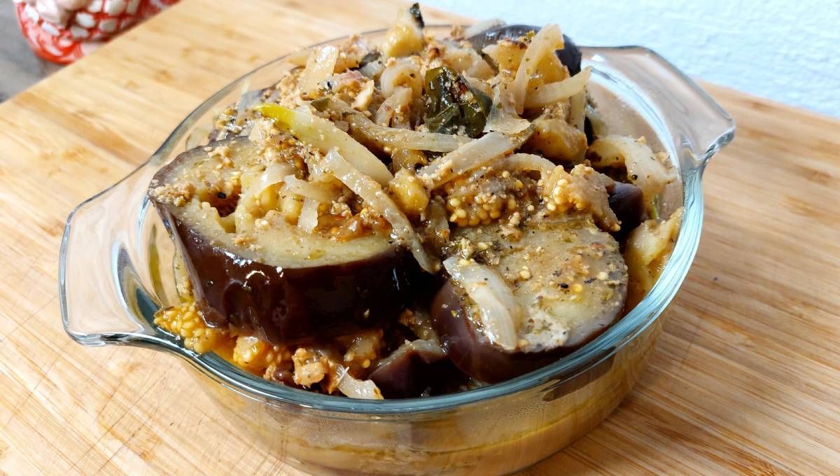 Recetas: berenjena al escabeche con ajo. Foto: gentileza papafelice.