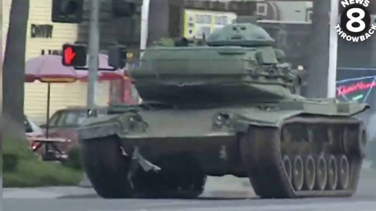 El recordado robo del tanque en Estados Unidos. El recordado robo del tanque en Estados Unidos.