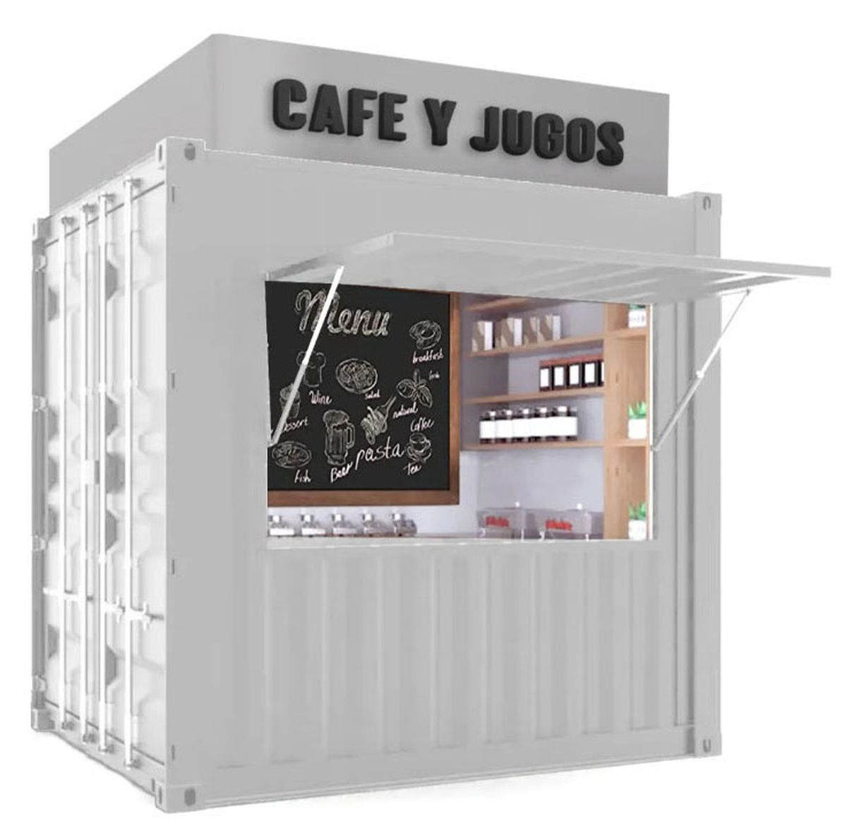 Los diseños de un café container son variados y en distintos colores. Los diseños de un café container son variados y en distintos colores. 