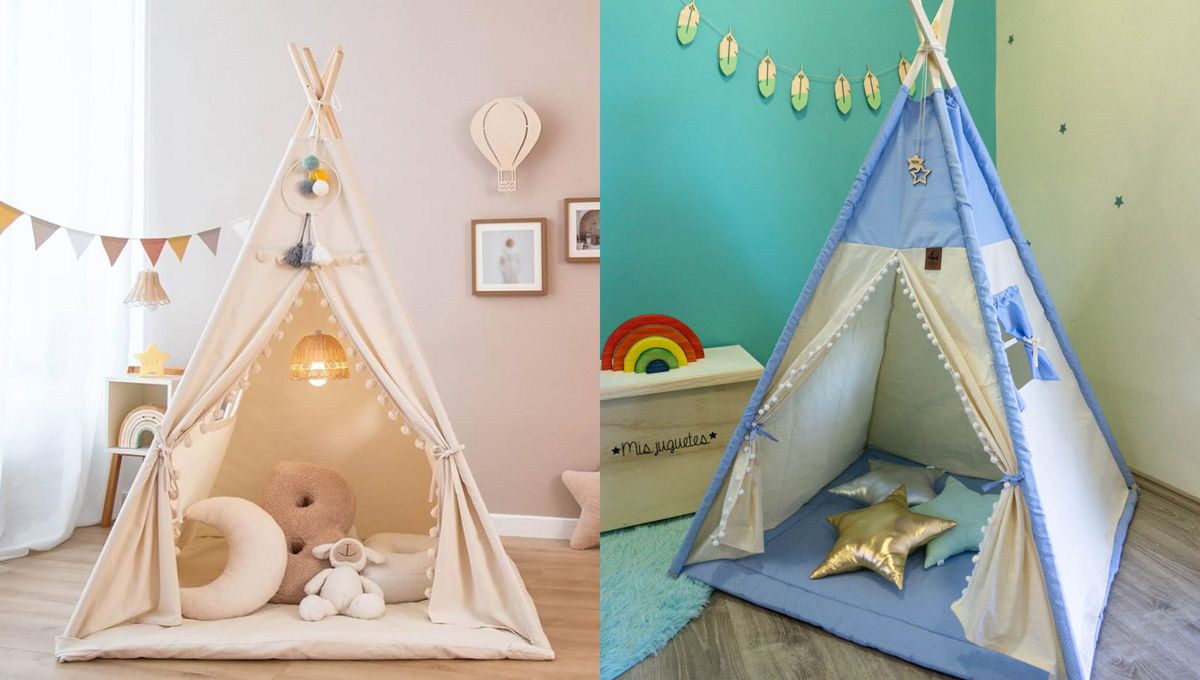 Lo bueno de los tipis es que se pueden desarmar y guardar sin ocupar mucho espacio en la casa. Lo bueno de los tipis es que se pueden desarmar y guardar sin ocupar mucho espacio en la casa. 