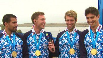 ¡Otra medalla más! Los remeros argentinos siguen bañándose en oro