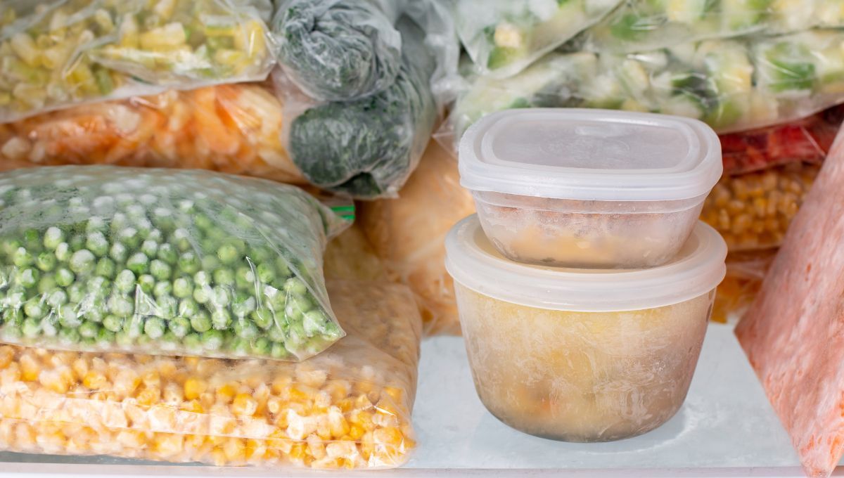 Comida en el freezer. Comida en el freezer.