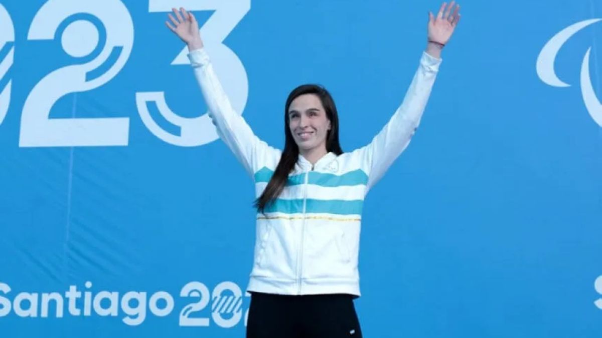 La nadadora pampeana Analuz Pellitero fue la argentina más ganadora en los recientes Juegos Parapanamericanos de Santiago 2023. La nadadora pampeana Analuz Pellitero fue la argentina más ganadora en los recientes Juegos Parapanamericanos de Santiago 2023.