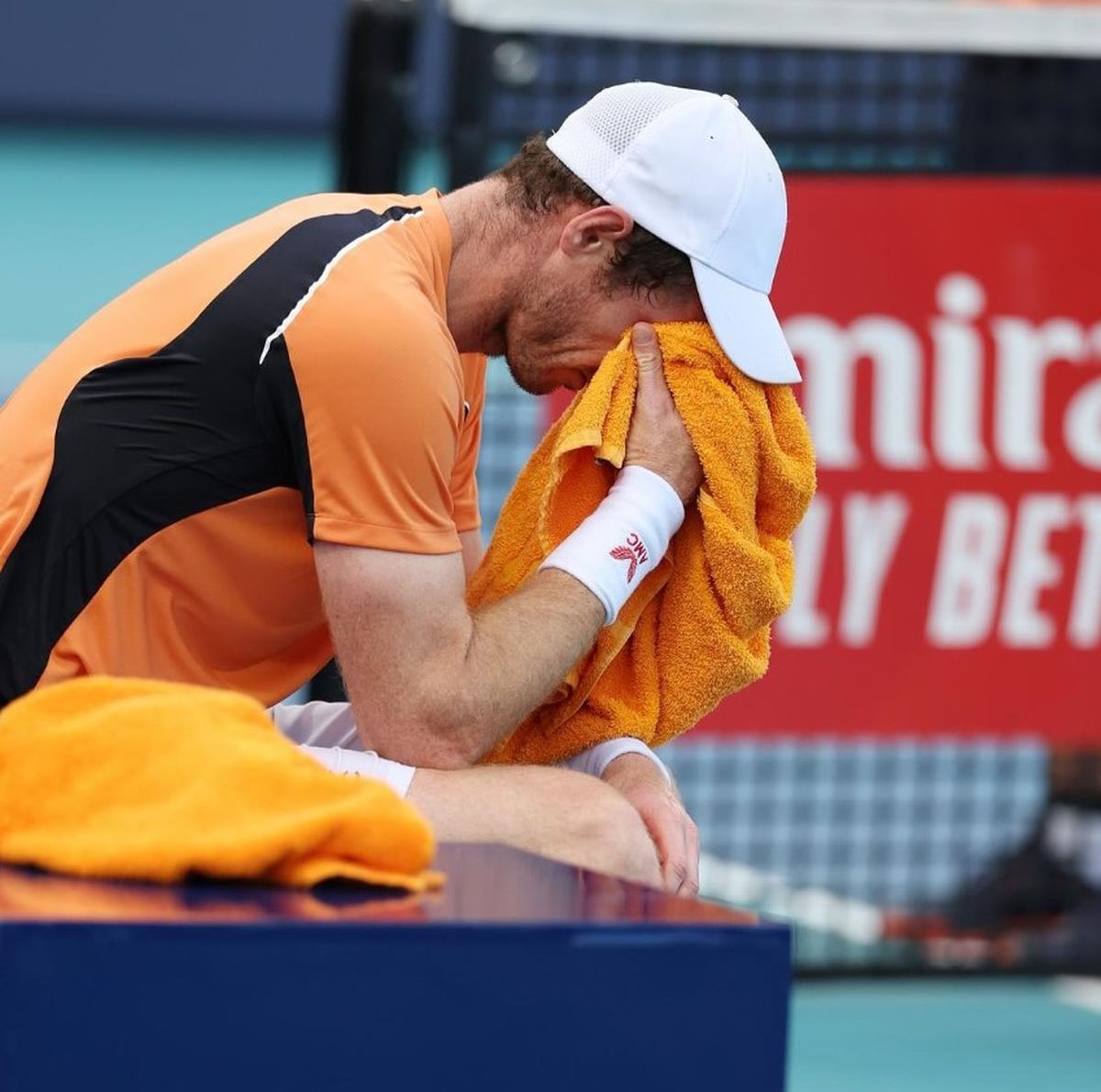 La tristeza de Andy Murray tras su derrota y lesión en el Masters 1000 de Miami La tristeza de Andy Murray tras su derrota y lesión en el Masters 1000 de Miami