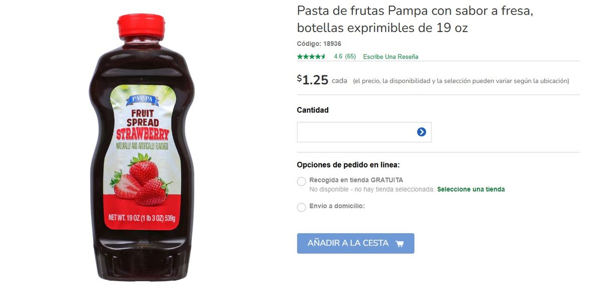 La pasta de fresa cuesta US$1.25 en Dollar Tree. La pasta de fresa cuesta US$1.25 en Dollar Tree.