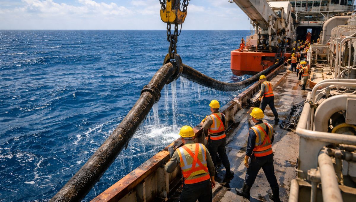 Un barco lanza ganchos a 6.000 metros bajo el océano y recupera el primer cable submarino del mundo tras 20 años olvidado