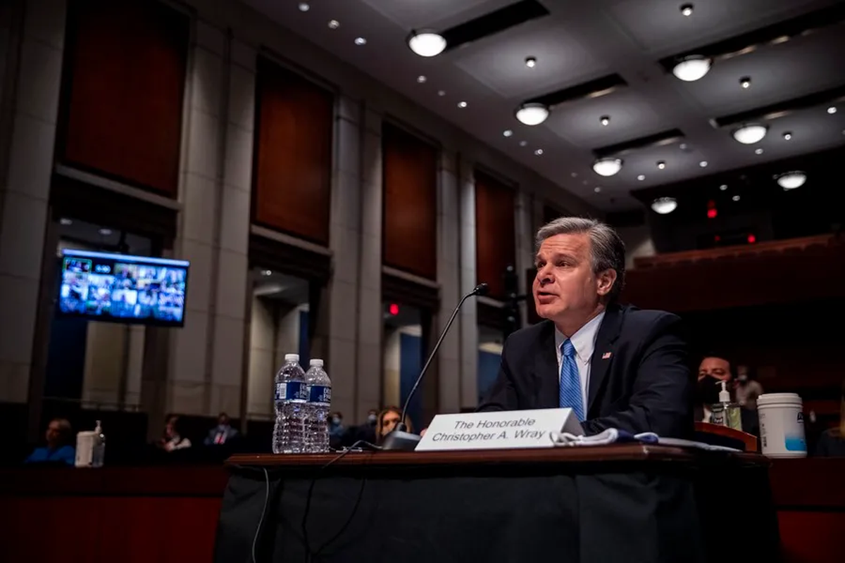 El director del FBI, Christopher Wray. Crédito: EFE/Shawn Thew. El director del FBI, Christopher Wray. Crédito: EFE/Shawn Thew.