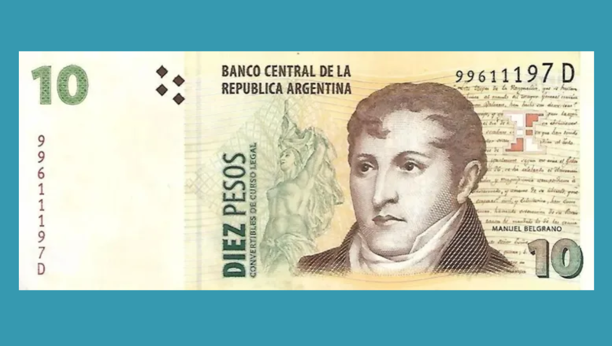 Pagan 300 dólares al afortunado que posee este billete de 10 pesos