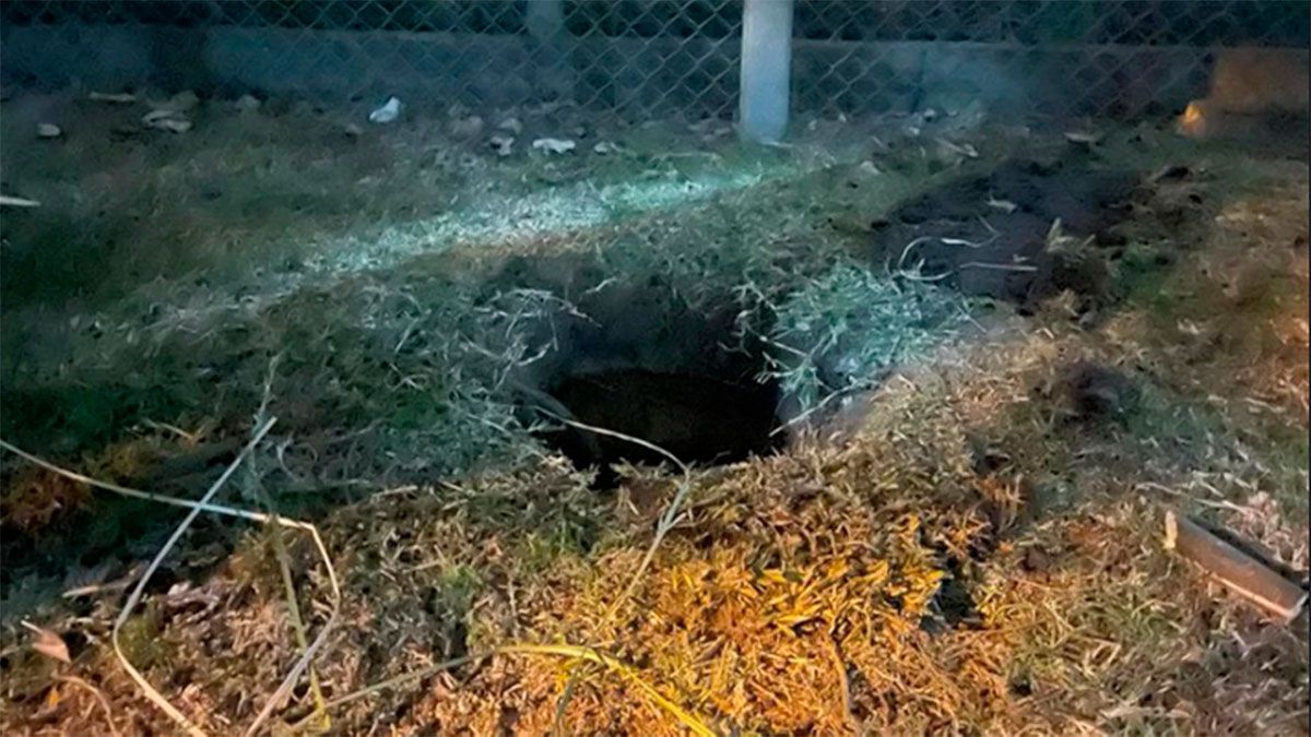 Estiman que los delincuentes estuvieron dentro del barrio cerrado más de dos horas y que el pozo lo cavaron con días de preparación.