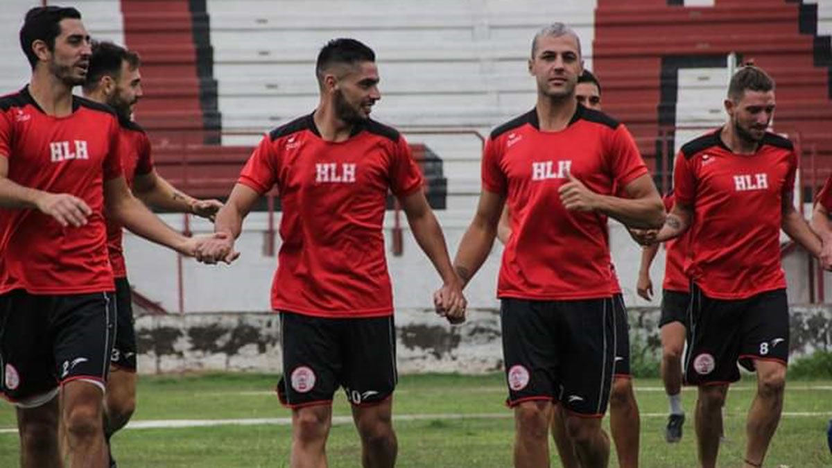 Luis Daher, junto a sus compañeros Giuseponi, Rodríguez y Cámara.