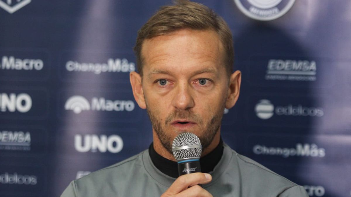 El DT de Independiente Rivadavia, Martín Cicotello. El DT de Independiente Rivadavia, Martín Cicotello.